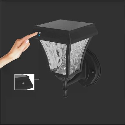 LED aurinkokenno seinälamppu 3in1 LED/2W/5,5V IP65