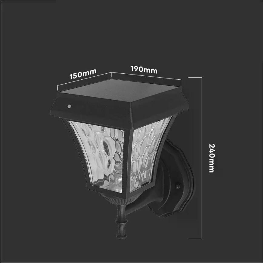 LED aurinkokenno seinälamppu 3in1 LED/2W/5,5V IP65