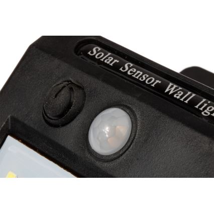 LED aurinkokenno seinävalaisin anturilla LED/0,55W/3,7V IP65