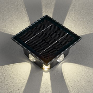 LED aurinkokenno seinävalaisin anturilla LED/2W/5V IP54