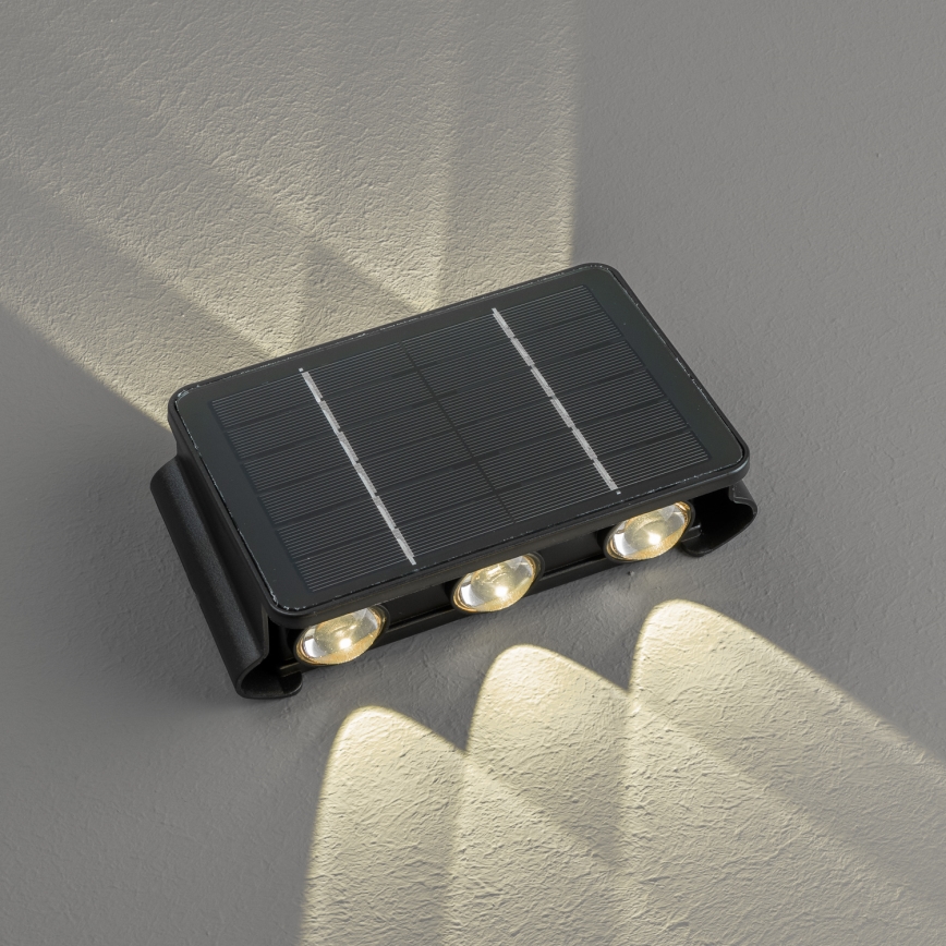 LED aurinkokenno seinävalaisin anturilla LED/2W/5V IP54