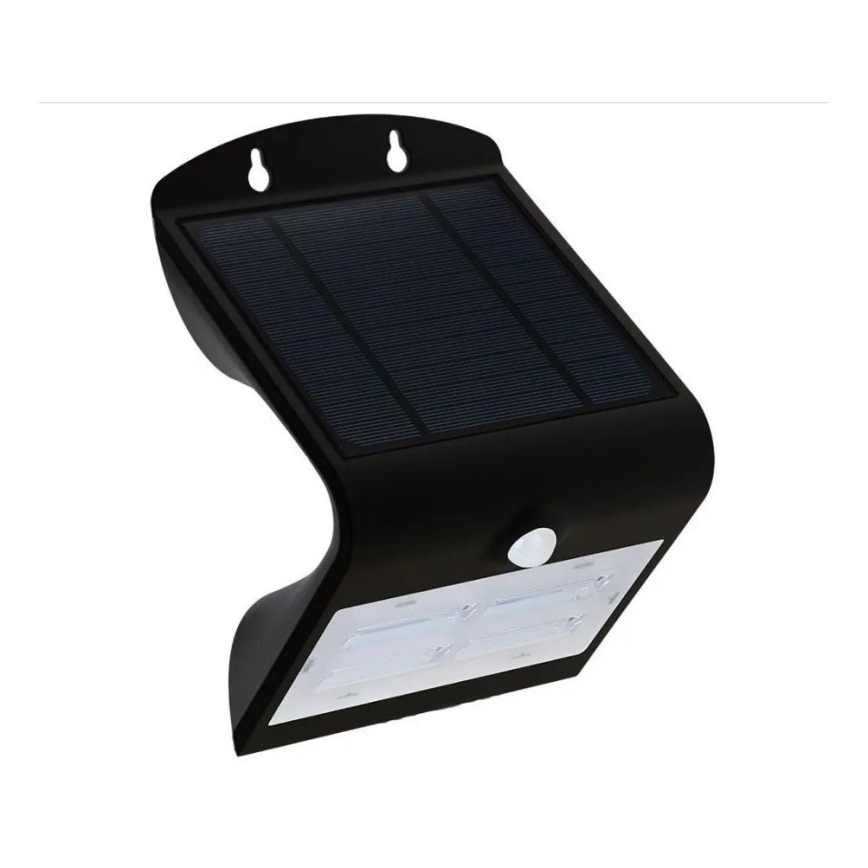 LED aurinkokenno seinävalaisin anturilla LED/3W/3,7V 3000/4000K IP65 musta