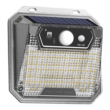 LED aurinkokenno seinävalaisin anturilla LED/3W/5,5V IP65