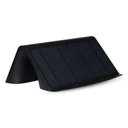 LED aurinkokenno seinävalaisin anturilla LED/7W/3,7V 4000K IP65 musta