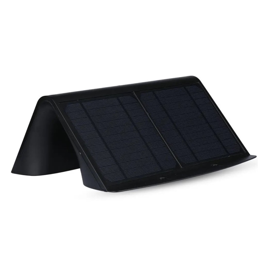 LED aurinkokenno seinävalaisin anturilla LED/7W/3,7V 4000K IP65 musta