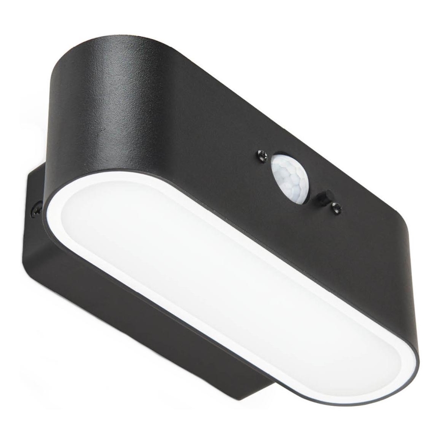 LED-aurinkokenno seinävalaisin anturilla SOLARIS2 LED / 2,5W / 3,7V 4000K IP44