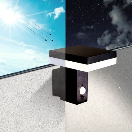 LED-aurinkokenno seinävalaisin anturilla SOLARIS2 LED / 5,5W / 3,7V 4000K IP44