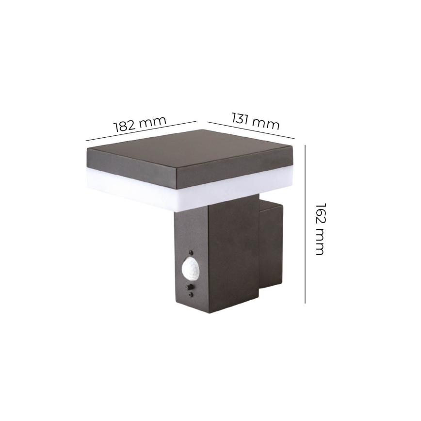 LED-aurinkokenno seinävalaisin anturilla SOLARIS2 LED / 5,5W / 3,7V 4000K IP44