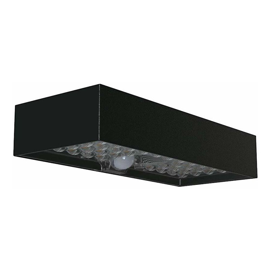 LED aurinkokenno seinävalo anturilla LED/6W/3,7V IP65 4000K musta