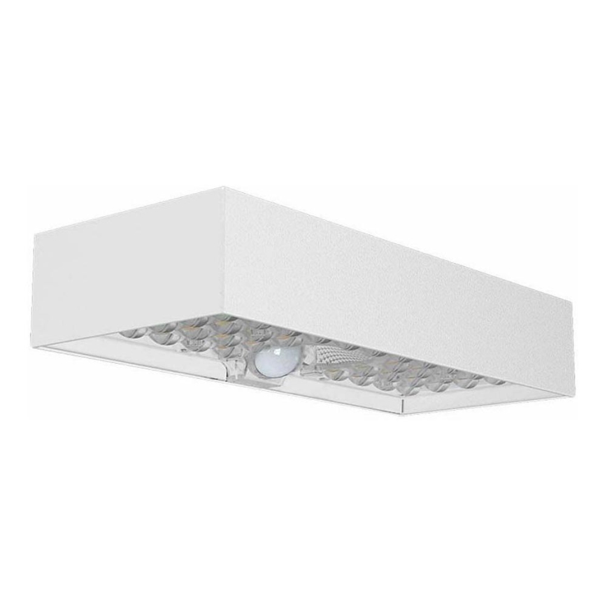 LED aurinkokenno seinävalo anturilla LED/6W/3,7V IP65 4000K valkoinen