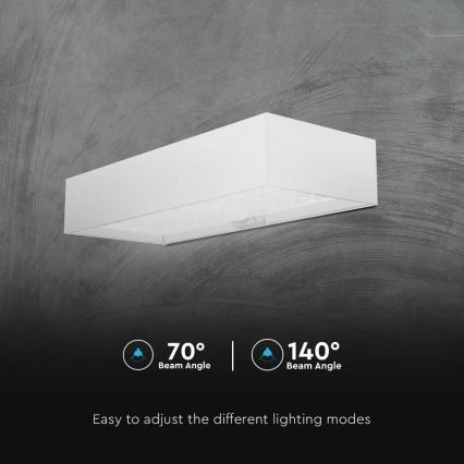 LED aurinkokenno seinävalo anturilla LED/6W/3,7V IP65 4000K valkoinen