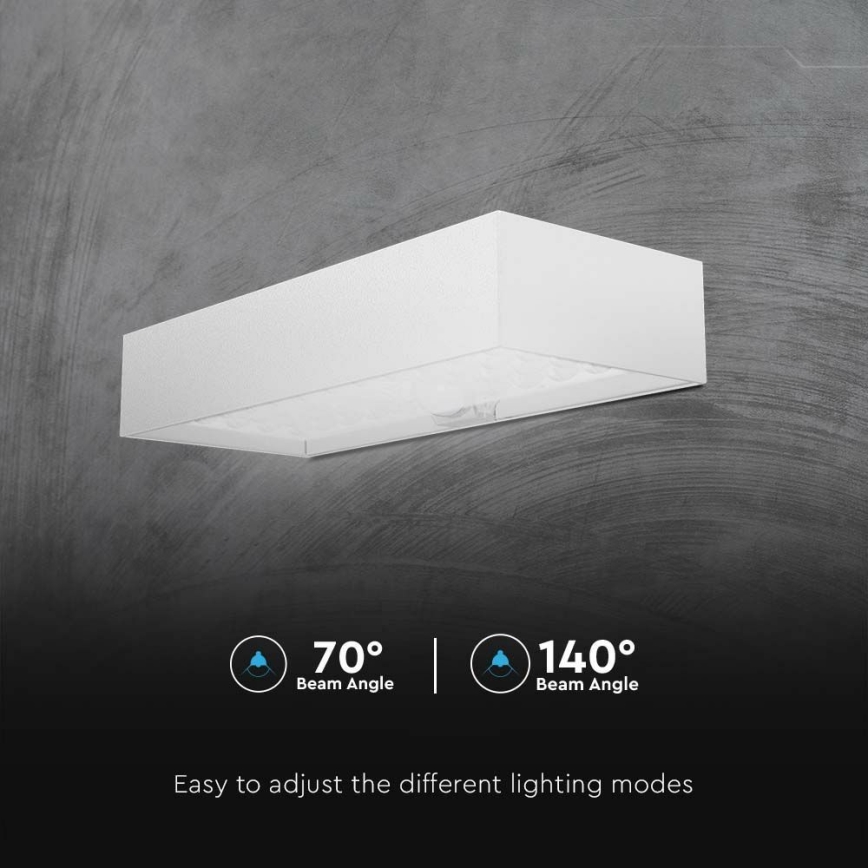 LED aurinkokenno seinävalo anturilla LED/6W/3,7V IP65 4000K valkoinen