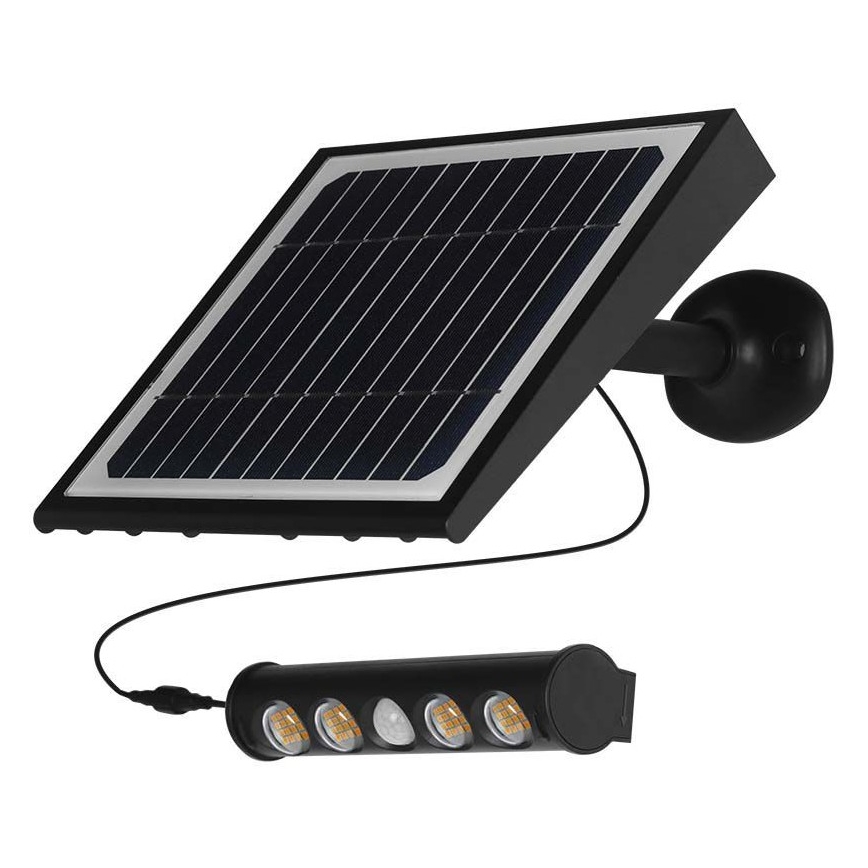 LED aurinkokenno seinävalo anturilla LED/8W/3,7V IP65 3000K