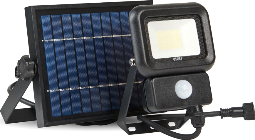LED Aurinkokenno ulkovalonheitin anturilla LED/10W/3,7V 6500K IP65 2200 mAh