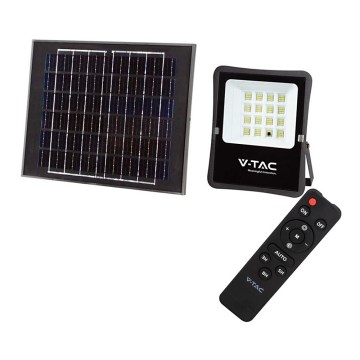LED Aurinkokenno ulkovalonheitin LED/12W/3,2V 6400K IP65 + kaukosäädin