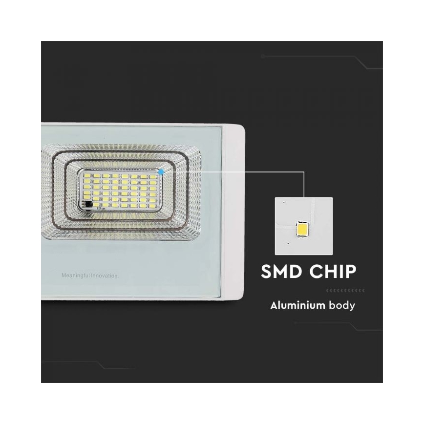 LED Aurinkokenno ulkovalonheitin LED/12W/3,2V IP65 4000K + kauko-ohjaus