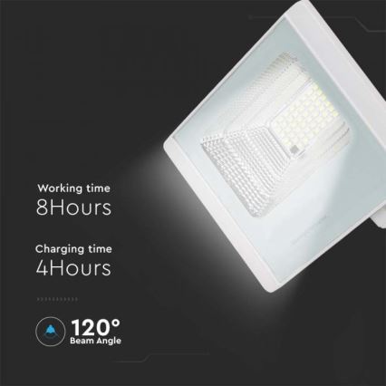 LED Aurinkokenno ulkovalonheitin LED/12W/3,2V IP65 6400K + kauko-ohjaus