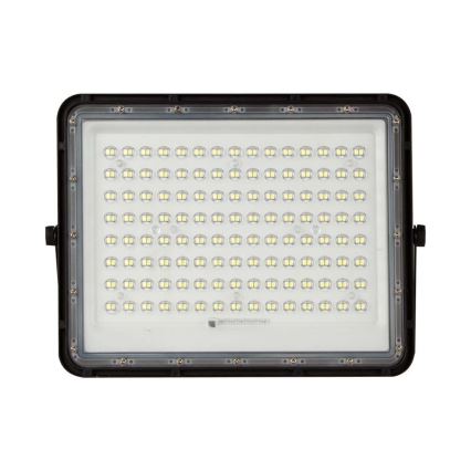 LED Aurinkokenno ulkovalonheitin LED/200W/3,2V 4000K musta IP65 + kauko-ohjaus