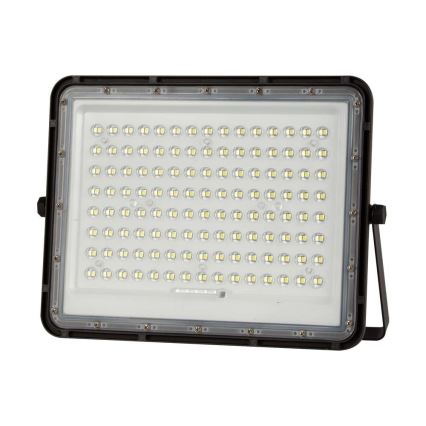 LED Aurinkokenno ulkovalonheitin LED/200W/3,2V 4000K musta IP65 + kauko-ohjaus