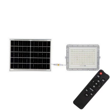 LED Aurinkokenno ulkovalonheitin LED/20W/3,2V 6400K valkoinen IP65 + kauko-ohjaus