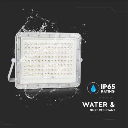 LED Aurinkokenno ulkovalonheitin LED/20W/3,2V 6400K valkoinen IP65 + kauko-ohjaus