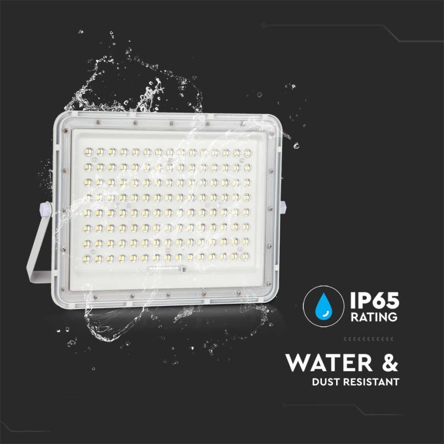 LED Aurinkokenno ulkovalonheitin LED/20W/3,2V 6400K valkoinen IP65 + kauko-ohjaus