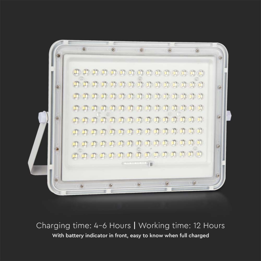 LED Aurinkokenno ulkovalonheitin LED/20W/3,2V 6400K valkoinen IP65 + kauko-ohjaus