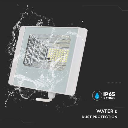 LED Aurinkokenno ulkovalonheitin LED/20W/3,2V IP65 6400K + kauko-ohjaus