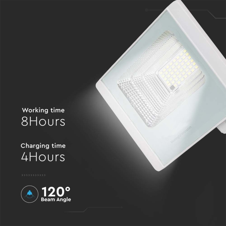LED Aurinkokenno ulkovalonheitin LED/20W/3,2V IP65 6400K + kauko-ohjaus