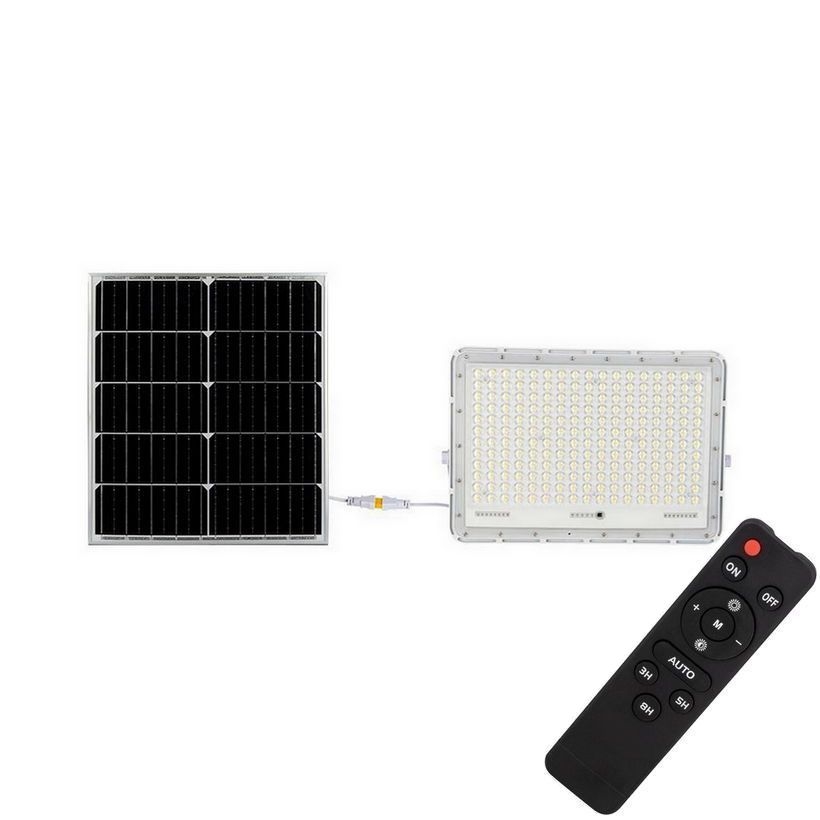 LED Aurinkokenno ulkovalonheitin LED/30W/3,2V 4000K valkoinen IP65 + kauko-ohjaus