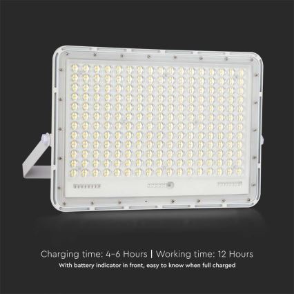 LED Aurinkokenno ulkovalonheitin LED/30W/3,2V 4000K valkoinen IP65 + kauko-ohjaus