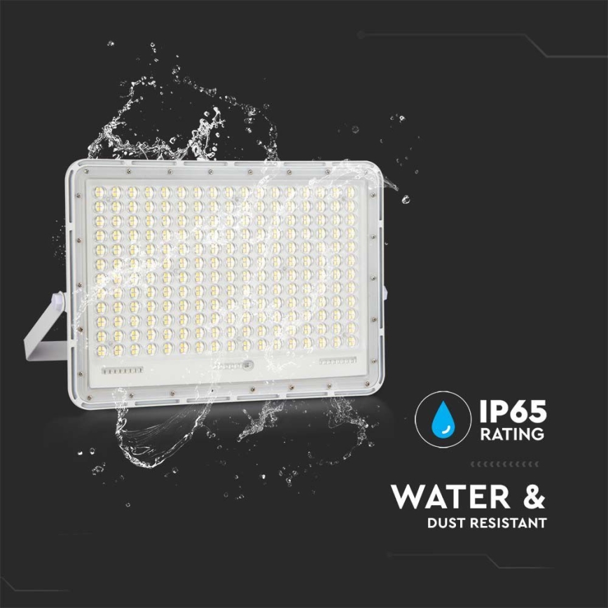 LED Aurinkokenno ulkovalonheitin LED/30W/3,2V 6400K valkoinen IP65 + kauko-ohjaus
