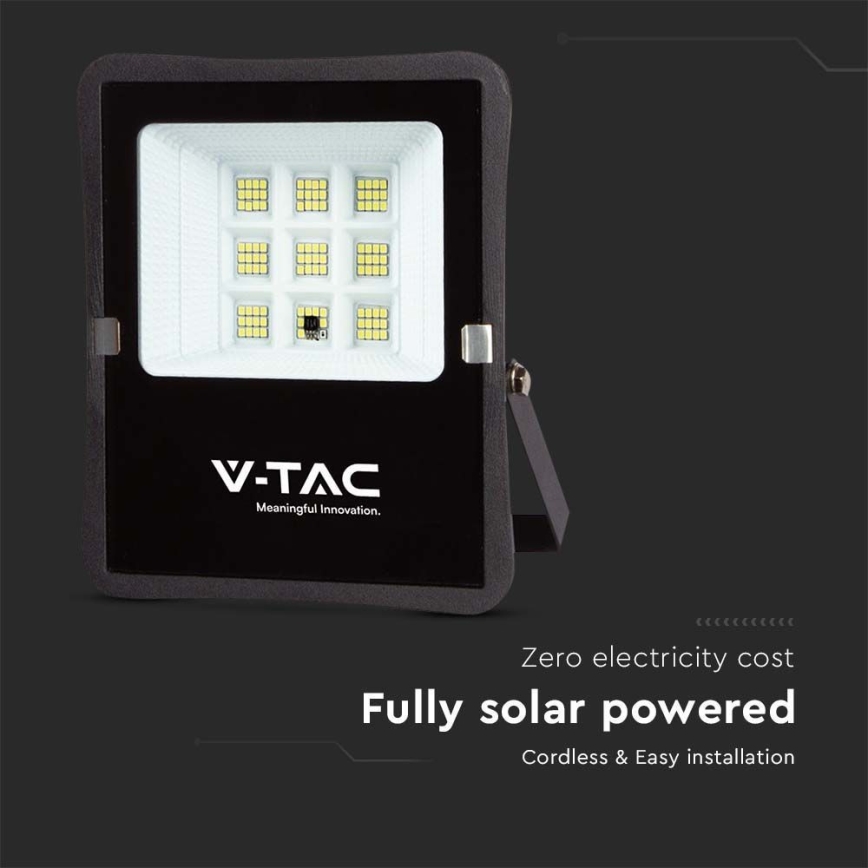 LED Aurinkokenno ulkovalonheitin LED/6W/3,2V 4000K IP65 + kaukosäädin