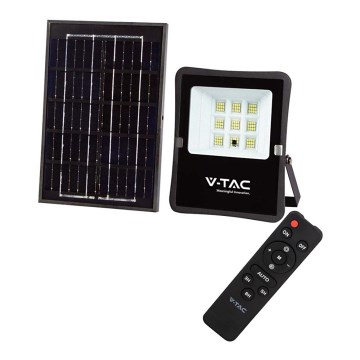 LED Aurinkokenno ulkovalonheitin LED/6W/3,2V 4000K IP65 + kaukosäädin