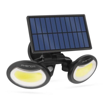 LED Aurinkokenno valonheitin anturilla 2xLED/4W/5V IP65