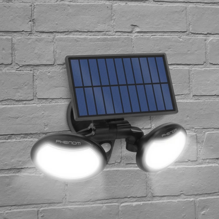 LED Aurinkokenno valonheitin anturilla 2xLED/4W/5V IP65