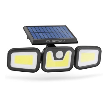 LED Aurinkokenno valonheitin anturilla 3xLED/3,3W/5V IP65