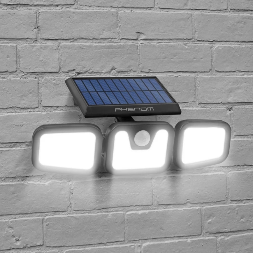 LED Aurinkokenno valonheitin anturilla 3xLED/3,3W/5V IP65