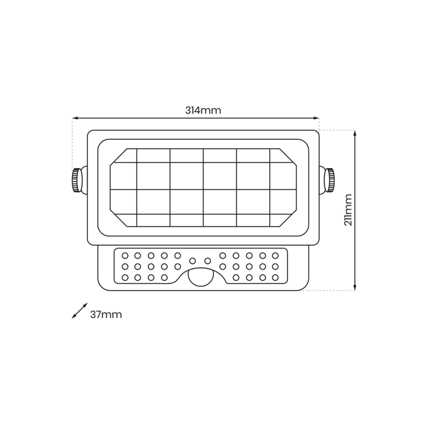 LED aurinkokenno valonheitin anturilla EPAD LED/10W/3000 mAh 7,4V 4000K IP65