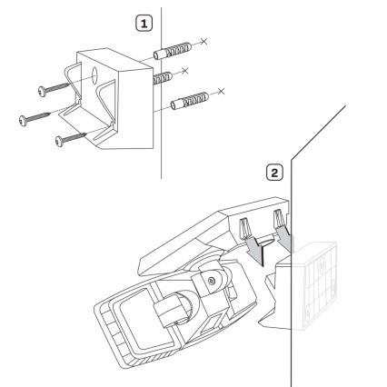 LED-aurinkokenno valonheitin anturilla TRIO LED/0,6W/3,7V IP44