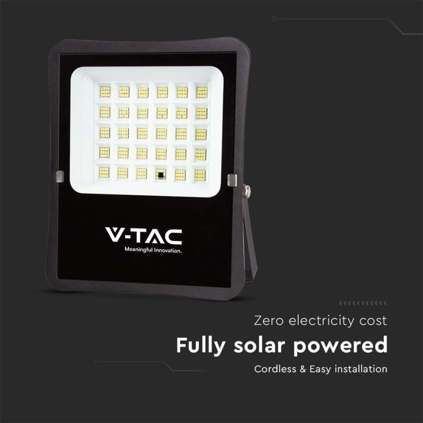 LED Aurinkokenno valonheitin LED/20W/3,2V 6400K IP65 + kaukosäädin