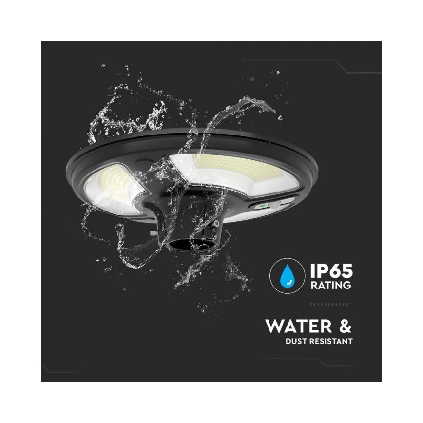 LED Aurinkokennokatuvalo anturilla LED/10W/3,2V IP65 4000K + kauko-ohjaus