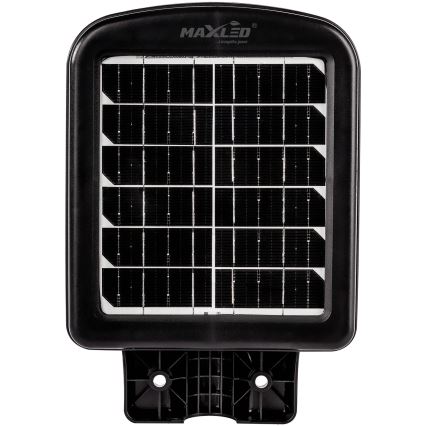 LED Himmennettävä aurinkokennoinen katulamppu anturilla LED/150W/6V 6500K IP65 musta + kauko-ohjaus
