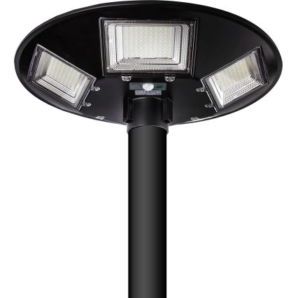 LED Himmennettävä aurinkokennoinen katulamppu anturilla LED/22W/6V 18000 mAh 6500K IP65 musta + kauko-ohjaus