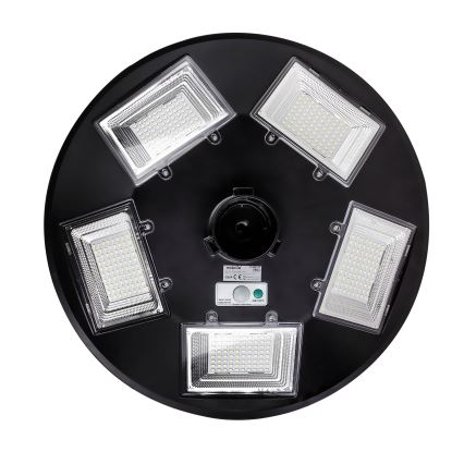 LED Himmennettävä aurinkokennoinen katulamppu anturilla LED/22W/6V 18000 mAh 6500K IP65 musta + kauko-ohjaus