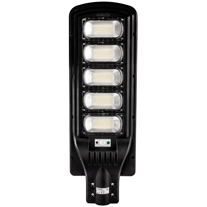 LED Himmennettävä aurinkokennoinen katulamppu anturilla LED/300W/6V 6500K IP65 musta + kauko-ohjaus