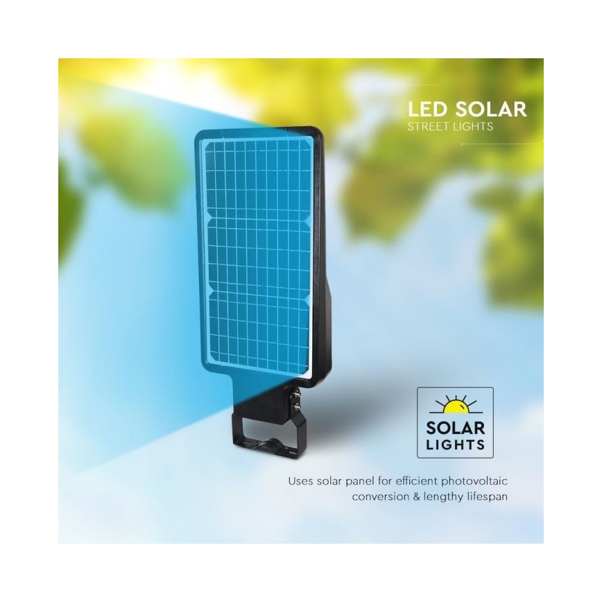 LED Aurinkokennokatuvalo anturilla LED/40W/9,6V IP65 6000K + kauko-ohjaus