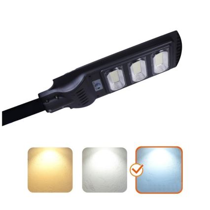 LED Himmennettävä aurinko katu lamppu kanssa motion ja dusk sensori URBI LED/8W/3,2V 6500K IP54 + kauko-ohjaus