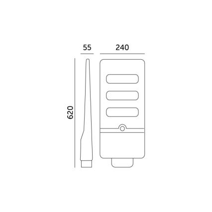 LED Himmennettävä aurinko katu lamppu kanssa motion ja dusk sensori URBI LED/8W/3,2V 6500K IP54 + kauko-ohjaus