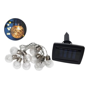 LED Aurinkokennoketju 10xLED/1,2V 2,2 m IP44
